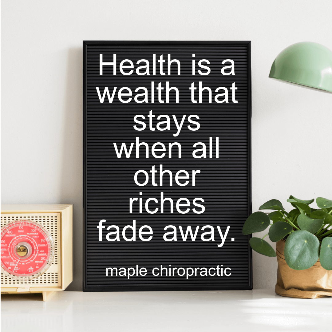Health is a wealth that stays when all other riches fade away.