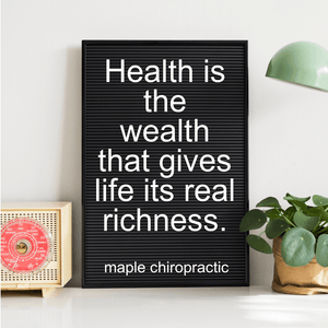 Health is the wealth that gives life its real richness.