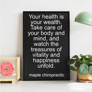 Your health is your wealth. Take care of your body and mind, and watch the treasures of vitality and happiness unfold.