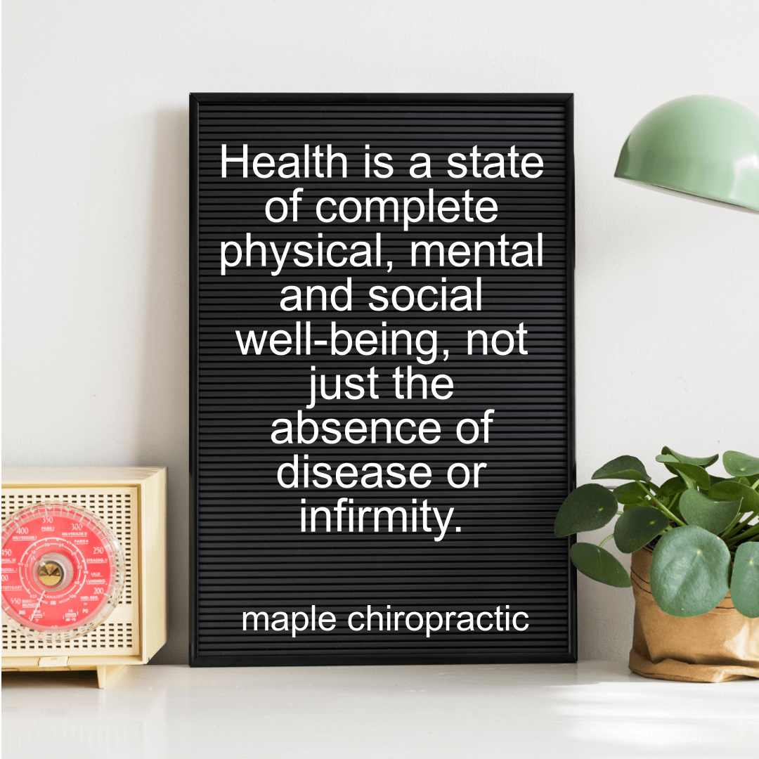 Health is a state of complete physical, mental and social well-being, not just the absence of disease or infirmity.