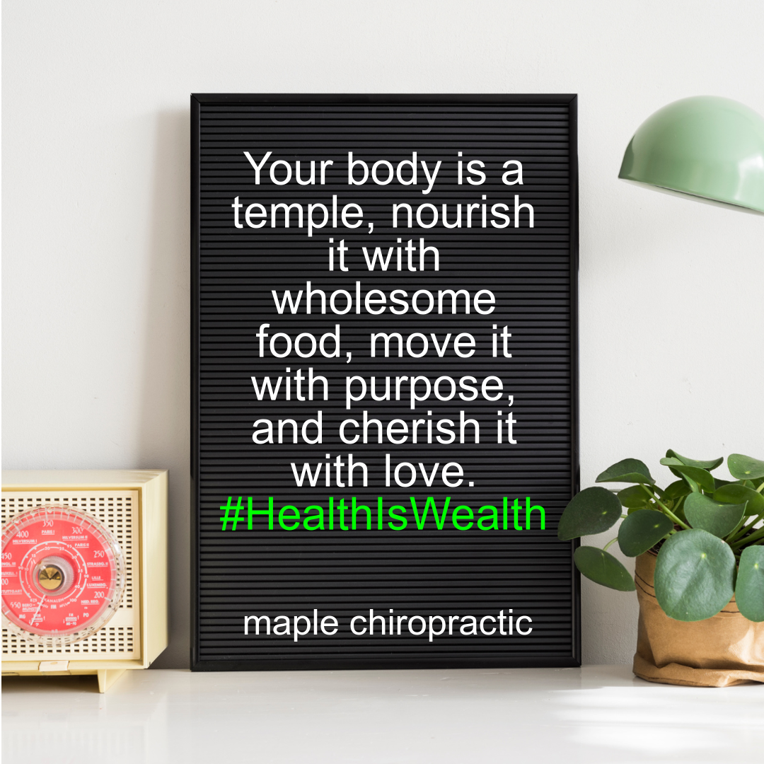 Your body is a temple, nourish it with wholesome food, move it with purpose, and cherish it with love. #HealthIsWealth