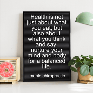 Health is not just about what you eat, but also about what you think and say; nurture your mind and body for a balanced life.