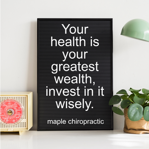 Your health is your greatest wealth, invest in it wisely.