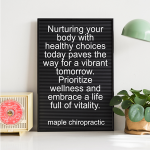 Nurturing your body with healthy choices today paves the way for a vibrant tomorrow. Prioritize wellness and embrace a life full of vitality.