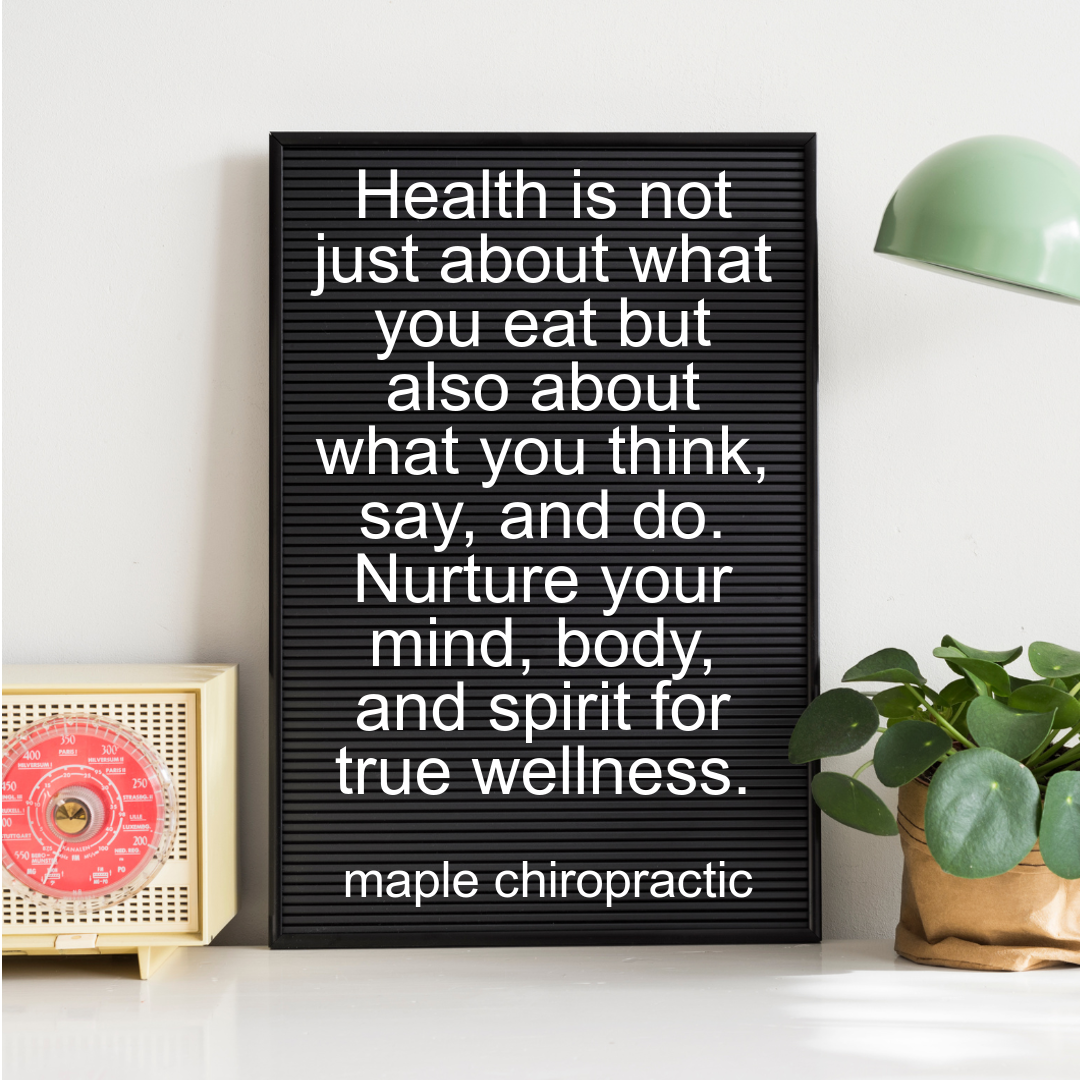 Health is not just about what you eat but also about what you think, say, and do. Nurture your mind, body, and spirit for true wellness.