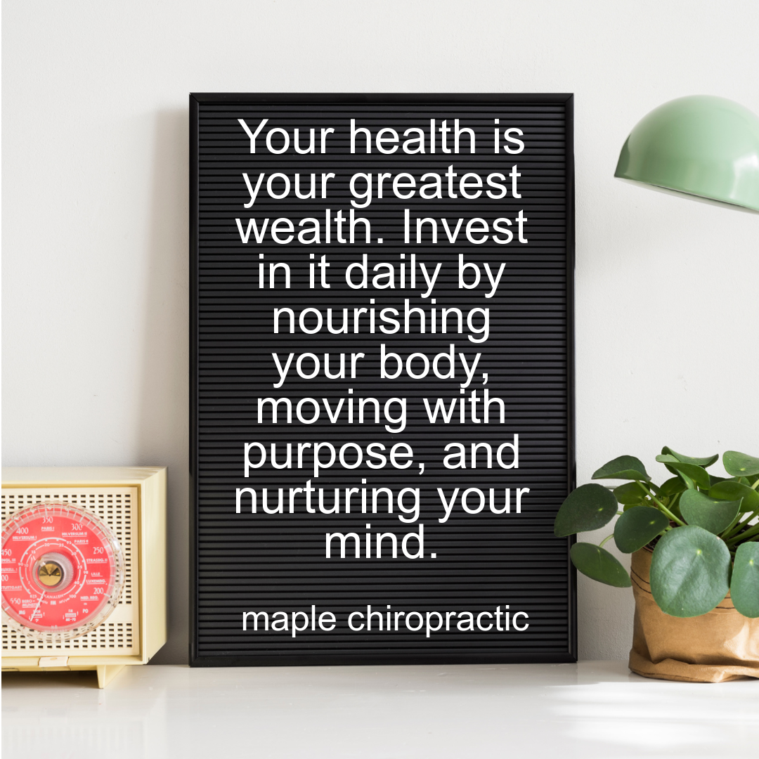 Your health is your greatest wealth. Invest in it daily by nourishing your body, moving with purpose, and nurturing your mind.