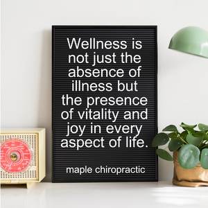 Wellness is not just the absence of illness but the presence of vitality and joy in every aspect of life.