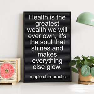 Health is the greatest wealth we will ever own, it's the soul that shines and makes everything else glow.